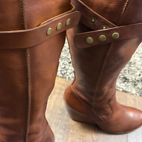 KORK-EASE Shawna Brown Leather Knee-High Boots Size 9 1/2 Women - Picture 12 of 15